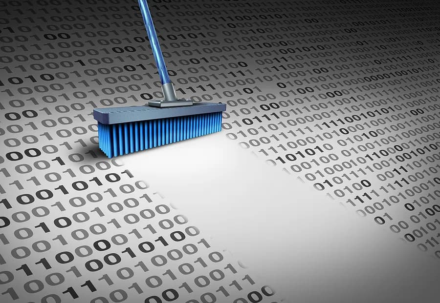 Broom performing data wipe