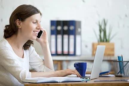 Woman talking on cell phone